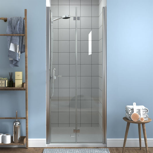 Adapt 32-33 1/2" W x 72" H Semi-Frameless Hinged Bi-Fold Shower Door in Chrome