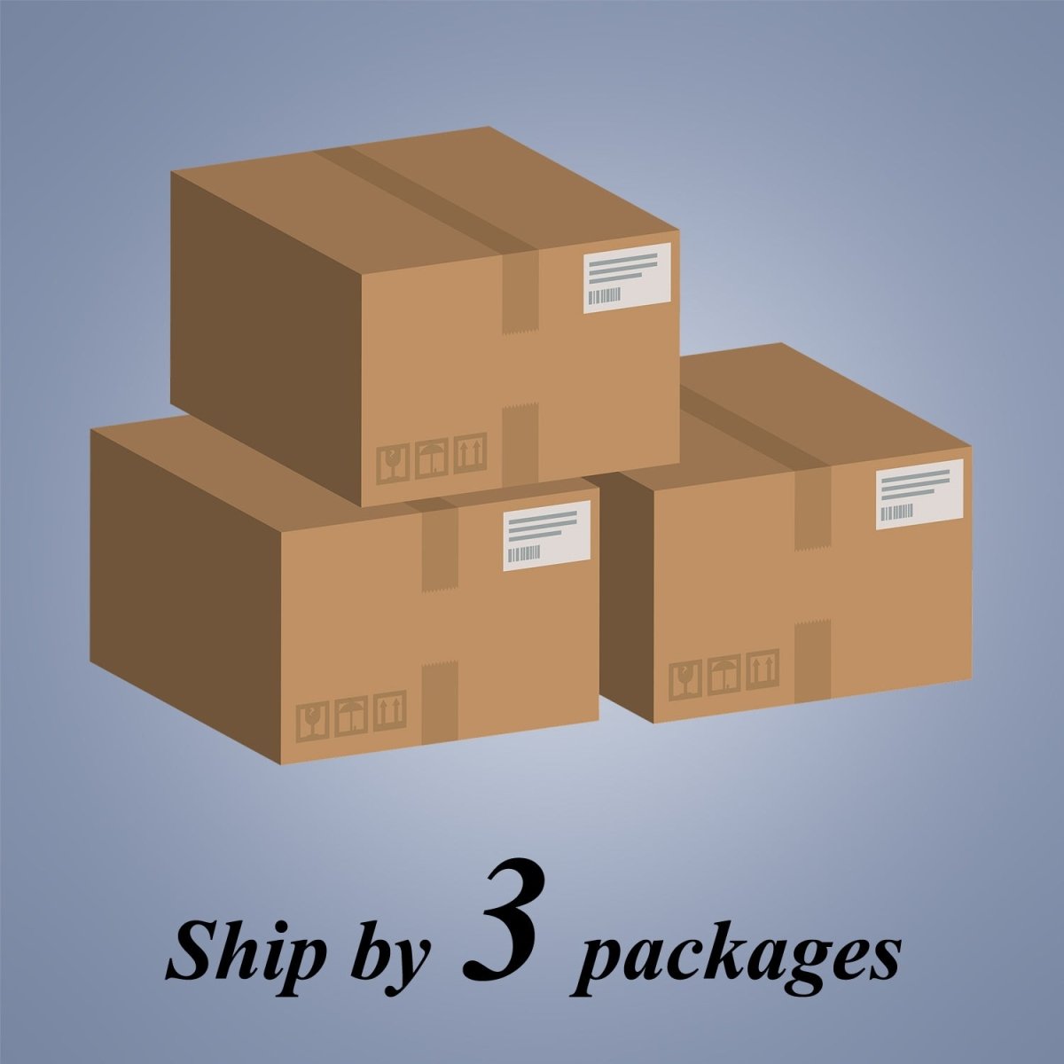 Boost-M1 medicine cabinet packaging, shipped in three packages.