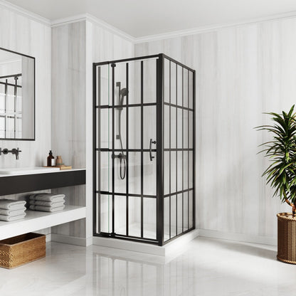 Haven-SP 36 in. W x 72 in. H Corner Shower Enclosure,6mm Clear Glass,Pivot Shower Doors,Brushed Nickel,Not Shower Base