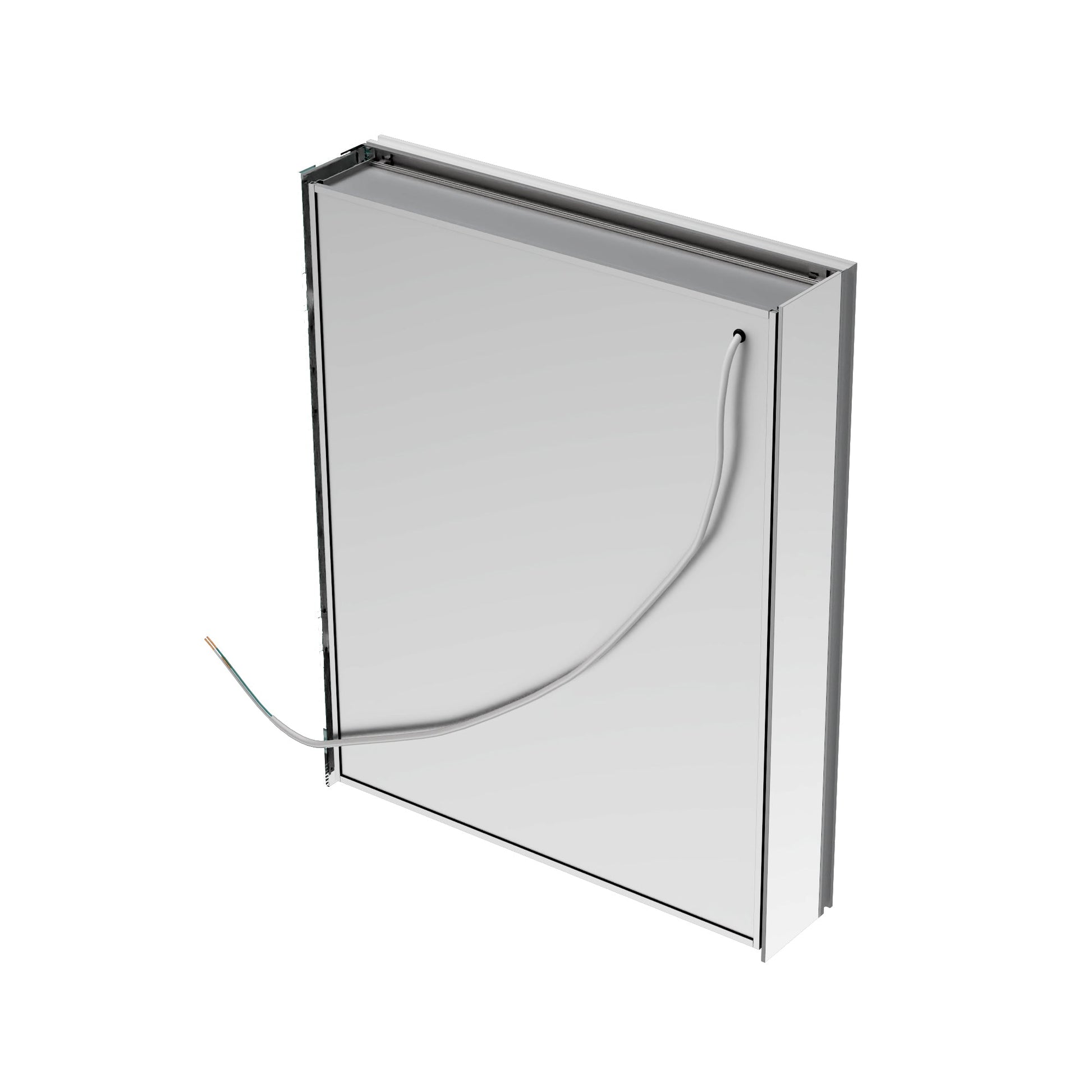 ExBrite 24"W x 30"H LED Medicine Cabinet with Anti-Fog, Stepless Color Temperature and Dimming, Adjustable Shelves, Aluminum Frame, Recessed or Surface Mount, Hinge on Right - ExBriteUSA