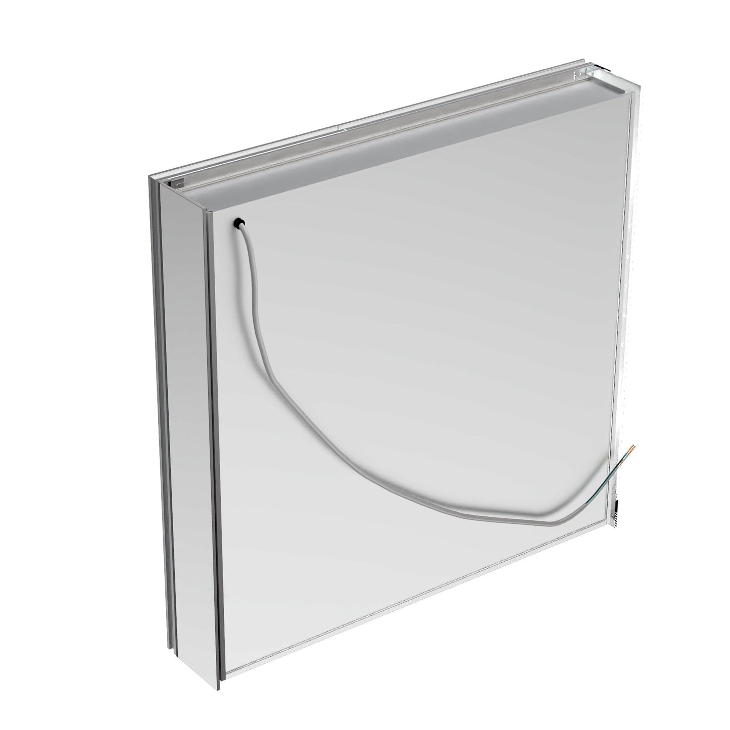 ExBrite 30"W x 30"H LED Medicine Cabinet with Anti-Fog, Stepless Color Temperature and Dimming, Adjustable Shelves, Aluminum Frame, Recessed or Surface Mount - ExBriteUSA