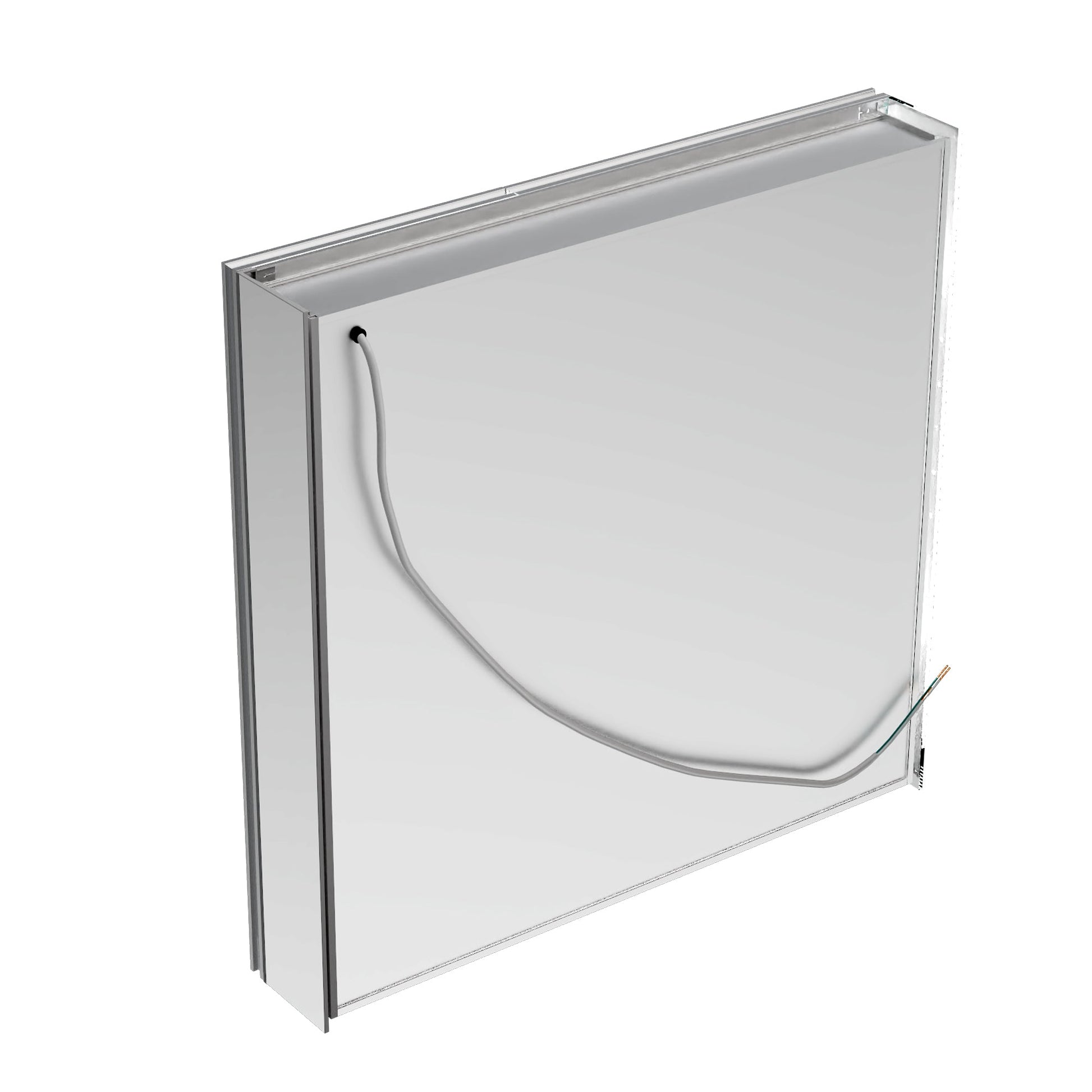 ExBrite 30"W x 30"H LED Medicine Cabinet with Anti-Fog, Stepless Color Temperature and Dimming, Adjustable Shelves, Aluminum Frame, Recessed or Surface Mount - ExBriteUSA