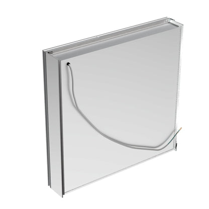 ExBrite 30"W x 30"H LED Medicine Cabinet with Anti-Fog, Stepless Color Temperature and Dimming, Adjustable Shelves, Aluminum Frame, Recessed or Surface Mount - ExBriteUSA