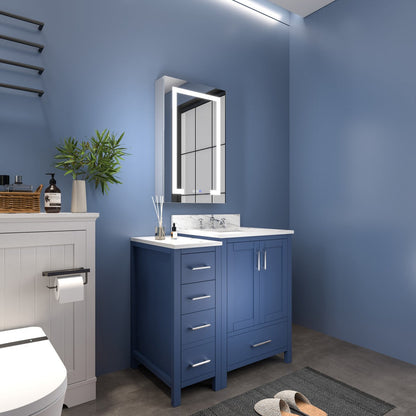 Bathroom Medicine Cabinet with Mirror and Lights 20" W x 32" H LED, Right Hinge - Boost-M2