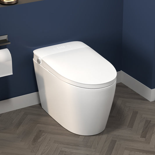 ExBrite Smart Toilets with Heated Bidet Seat.Portable toilet with bidet built.Intelligent Toilet Auto Open/Close Seat. Bidet toilet with Dryer and Warm Water - ExBriteUSA