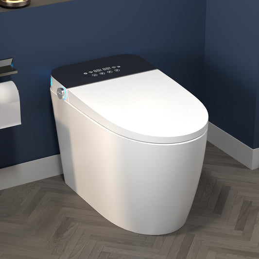 ExBrite Smart Toilets with Heated Bidet Seat,Bidet toilet with Dryer and Warm Water,Portable toilet with bidet built,Intelligent Toilet Auto Open Close Seat - ExBriteUSA