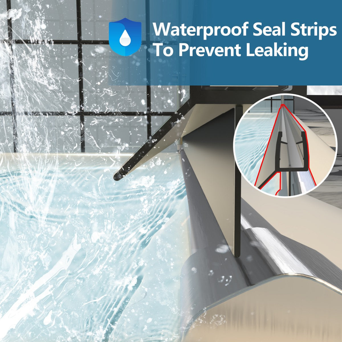 Classy 34-36" W x 72" H Hinged Pivot Semi-Frameless Shower Door Brushed Nickel Install Glass Shower Door - ExBriteUSA