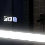 Illusion 24" x 32" LED Lighted Medicine Cabinet with Magnifiers Front and Back Light,Hinge on Left