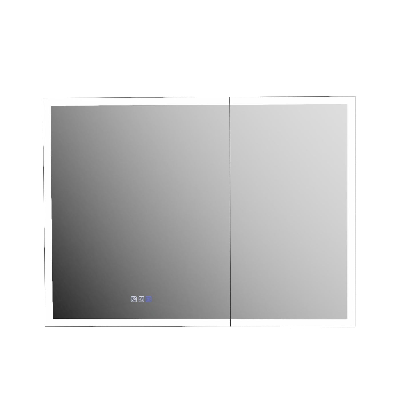 ExBrite 40"W x 30"H LED Medicine Cabinet with Anti-Fog, Stepless Color Temperature and Dimming, Adjustable Shelves, Aluminum Frame, Recessed or Surface Mount - ExBriteUSA