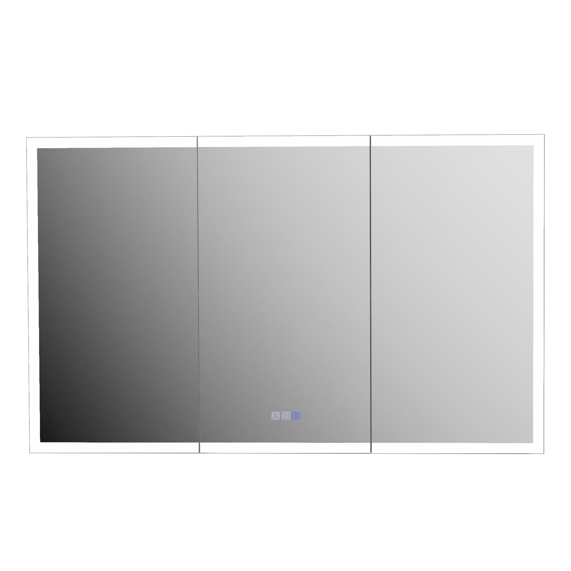 ExBrite 48"W x 30"H LED Medicine Cabinet with Anti-Fog, Stepless Color Temperature and Dimming, Adjustable Shelves, Aluminum Frame, Recessed or Surface Mount - ExBriteUSA