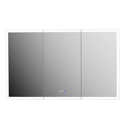 ExBrite 48"W x 30"H LED Medicine Cabinet with Anti-Fog, Stepless Color Temperature and Dimming, Adjustable Shelves, Aluminum Frame, Recessed or Surface Mount - ExBriteUSA