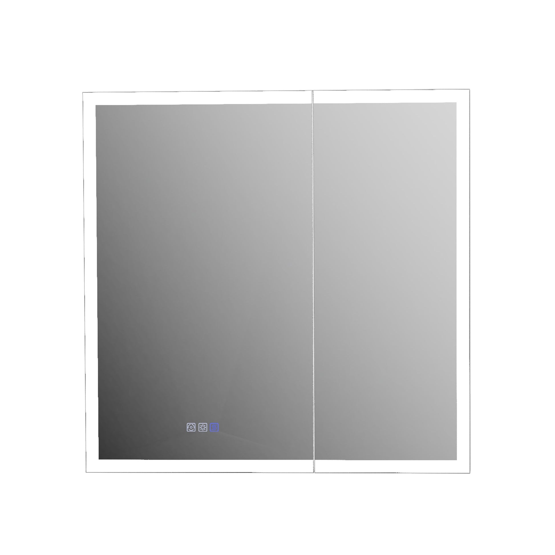ExBrite 30"W x 30"H LED Medicine Cabinet with Anti-Fog, Stepless Color Temperature and Dimming, Adjustable Shelves, Aluminum Frame, Recessed or Surface Mount - ExBriteUSA