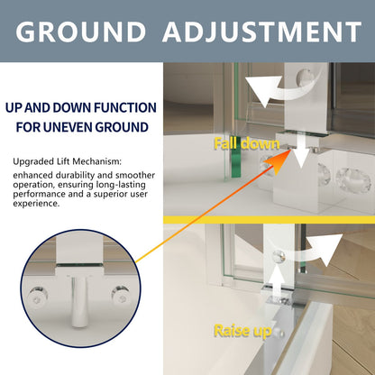 Prism Neo-Angle Frameless Shower Door 36 in. W x 72 in. H Corner Shower Enclosure,6mm Clear Glass,Pivot Shower Doors,Chrome,Not Base