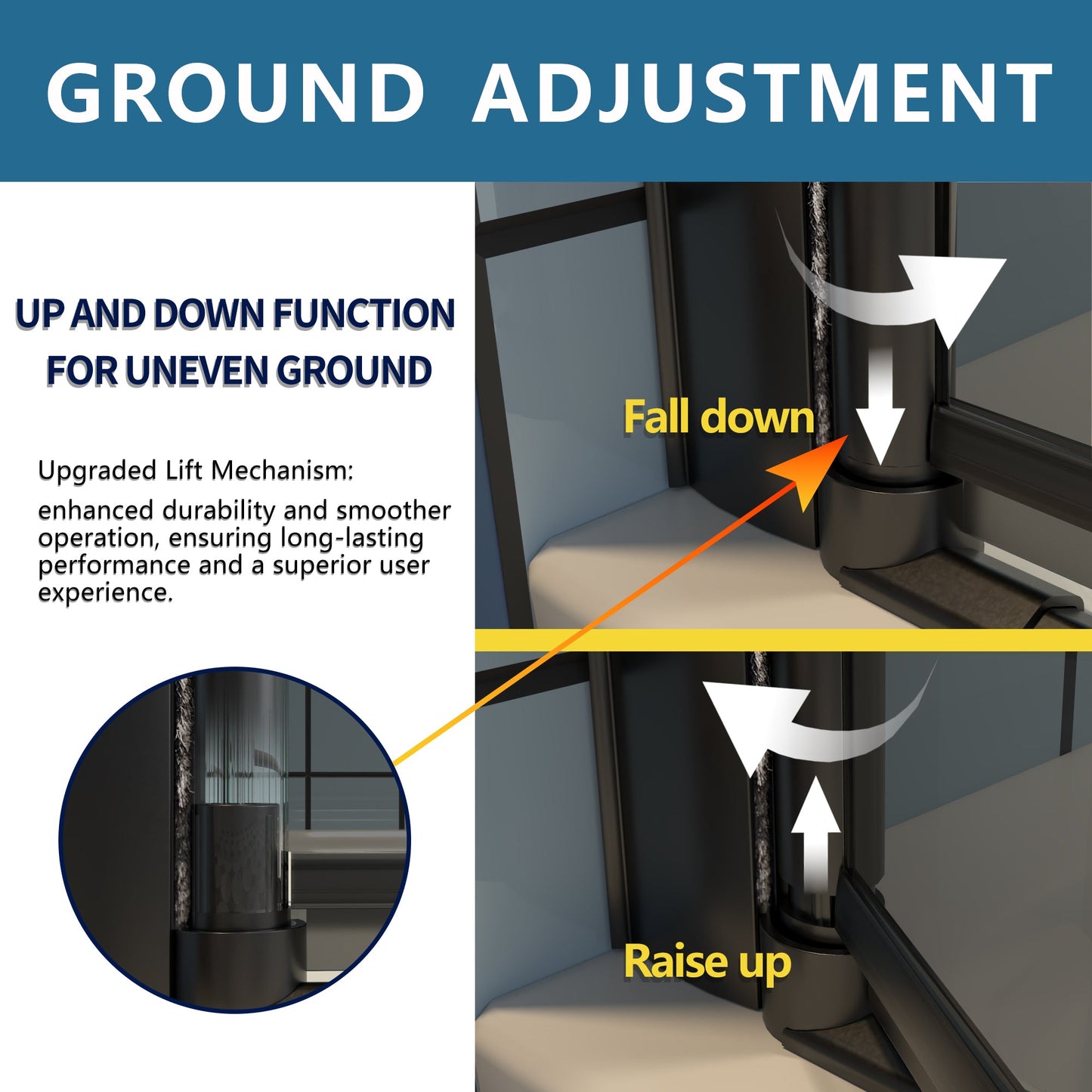 Classy-G 36-37.3" W x 72" H Pivot Frameless Shower Door Matte Black Smoke Gray Glass Shower Door with Handle