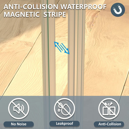 Prism Neo-Angle Frameless Shower Door 38 in. W x 72 in. H Corner Shower Enclosure with 6mm Clear Glass,Pivot Shower Doors,Brushed Nickel