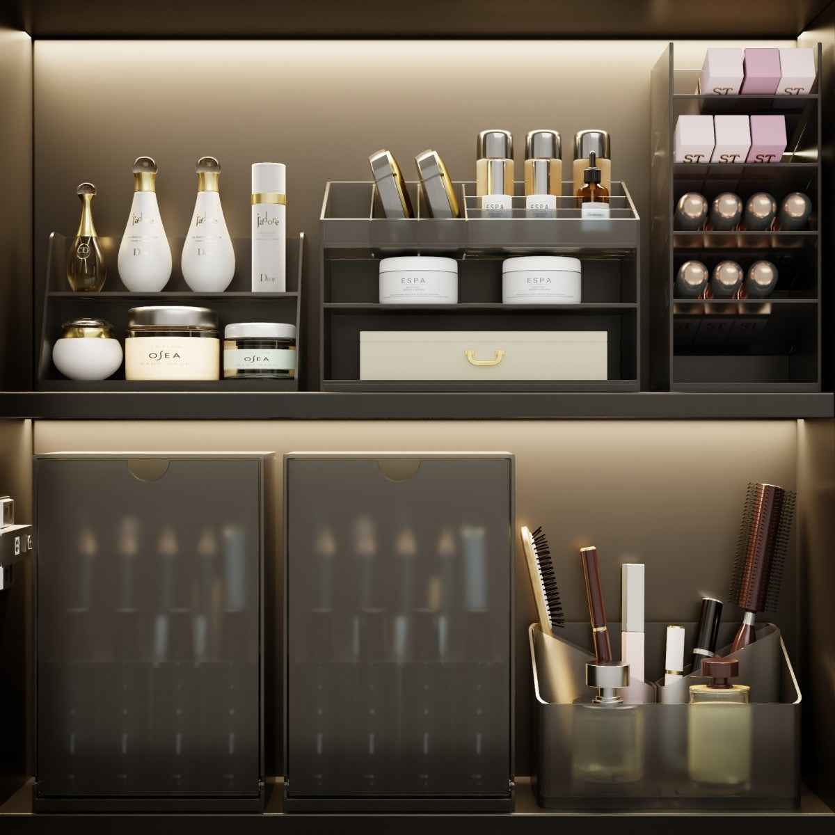 Medicine Cabinet Organizer Premium Collection(4 organizers) – Elegant Storage for Everyday Essentials