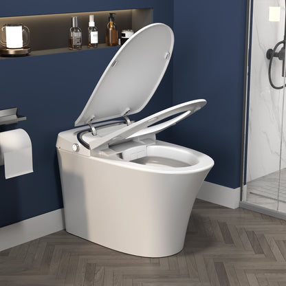 ExBrite Luxury Smart Toilet with Dryer,Warm Water,Elongated Bidet,Heated Seat,Remote Control,Night Light,Power Outage Flushing,Soft Close - ExBriteUSA