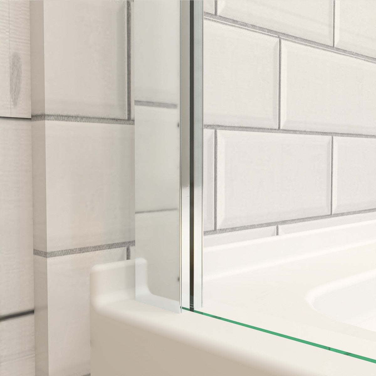 Prism Neo-Angle Frameless Shower Door 36 in. W x 72 in. H Corner Shower Enclosure,6mm Clear Glass,Pivot Shower Doors,Chrome,Not Base