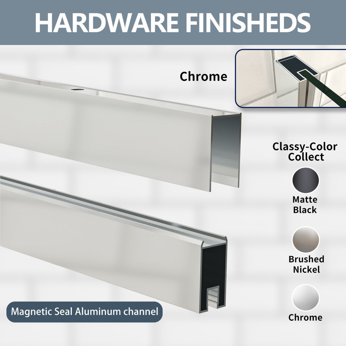Prism Neo-Angle Frameless Shower Door 36 in. W x 72 in. H Corner Shower Enclosure,6mm Clear Glass,Pivot Shower Doors,Chrome,Not Base