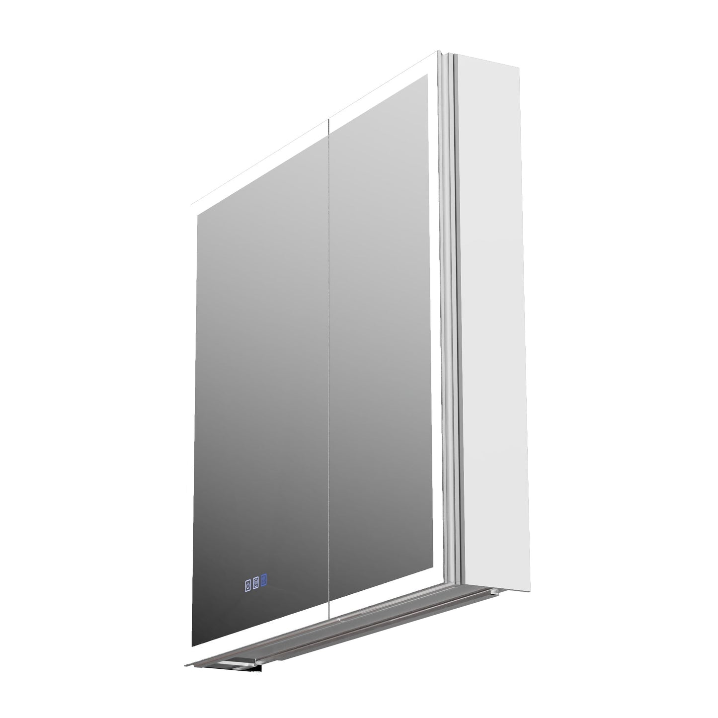 ExBrite 30"W x 30"H LED Medicine Cabinet with Anti-Fog, Stepless Color Temperature and Dimming, Adjustable Shelves, Aluminum Frame, Recessed or Surface Mount - ExBriteUSA