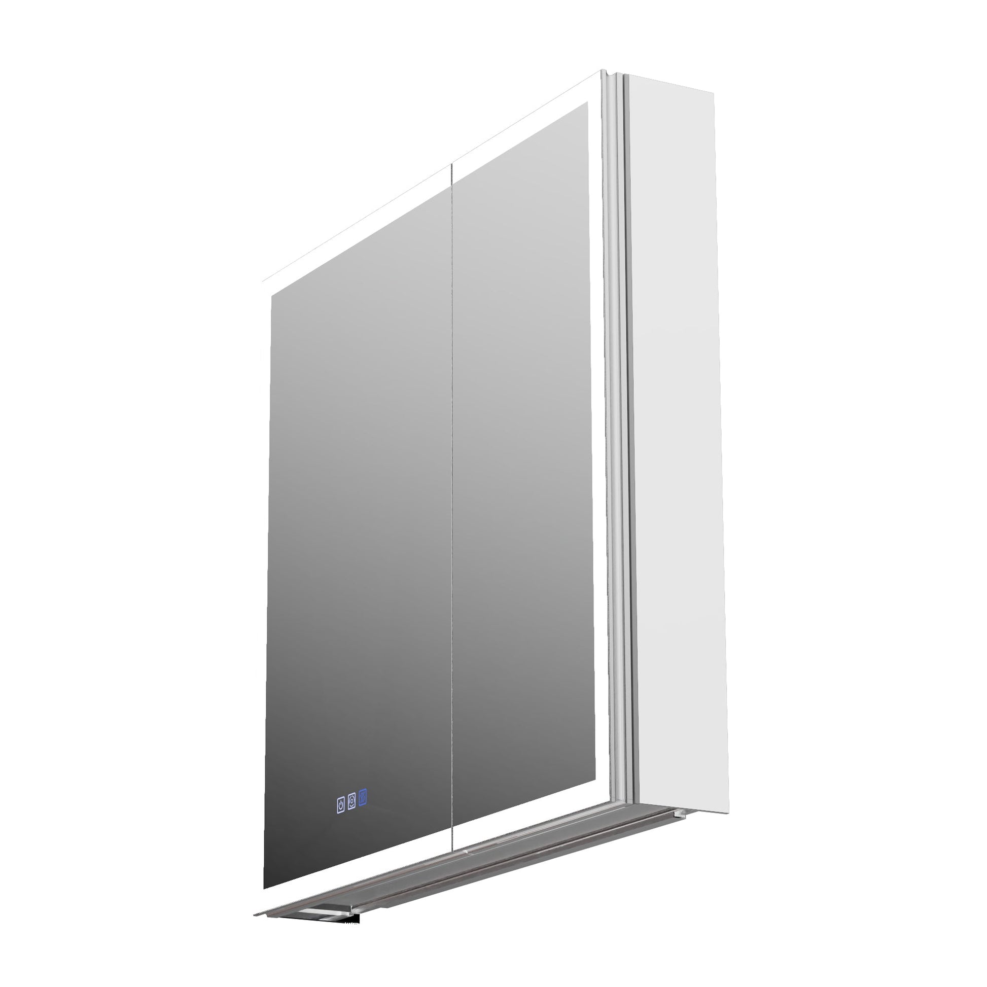 ExBrite 30"W x 30"H LED Medicine Cabinet with Anti-Fog, Stepless Color Temperature and Dimming, Adjustable Shelves, Aluminum Frame, Recessed or Surface Mount - ExBriteUSA