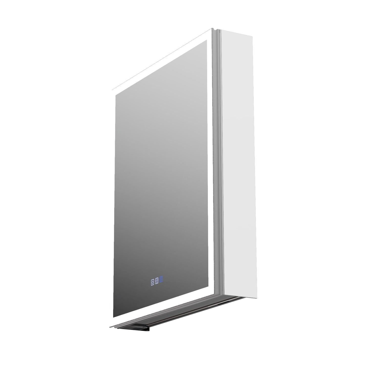 ExBrite 24"W x 30"H LED Medicine Cabinet with Anti-Fog, Stepless Color Temperature and Dimming, Adjustable Shelves, Aluminum Frame, Recessed or Surface Mount, Hinge on Right - ExBriteUSA