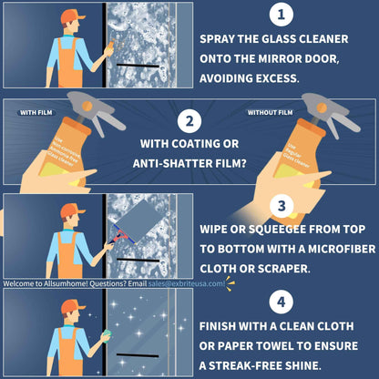 Gemini-W Allsumhome 56-58"Wx71"H Semi-Frameless Pivot Glass Shower Door,Pivot Shower Door,SGCC Tempered Glass,Matte Black,Reversible Installation