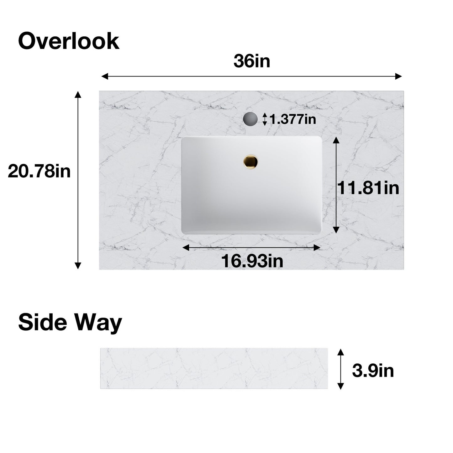 Glam 48" Modern Floating Blue Rubberwood Bathroom Vanity Cabinet with Lights and Stone Slab Countertop, Single Sinks