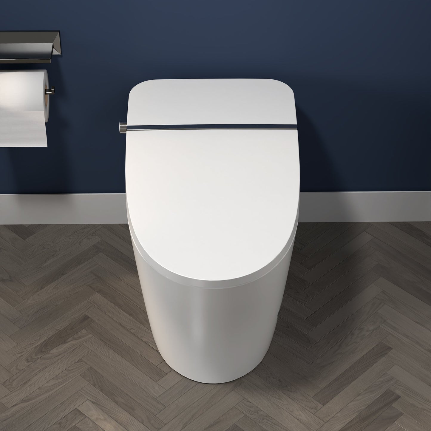 ExBrite Smart Toilet, Dual Flush 1-1.28 GPF, Tank less with Adjustable Temp Heated Seat, Foot sensor, Night Light,Power Outage Flushing - ExBriteUSA