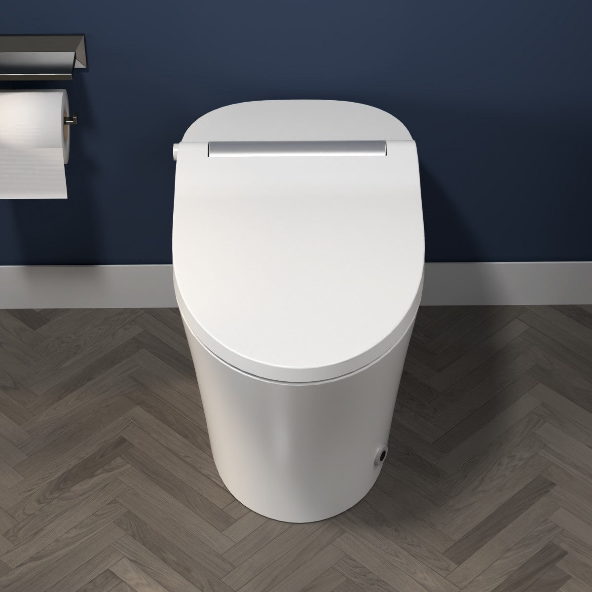 ExBrite Smart toilet with Built-in Adjustable Temp Heated Seat, Auto Flush, 1.28 GPF, Foot sensor Flush, White Night Light - ExBriteUSA
