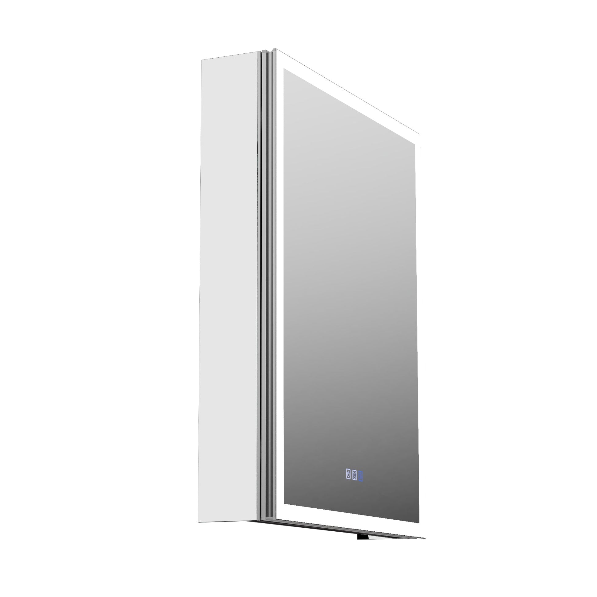 ExBrite 24"W x 30"H LED Medicine Cabinet with Anti-Fog, Stepless Color Temperature and Dimming, Adjustable Shelves, Aluminum Frame, Recessed or Surface Mount, Hinge on Right - ExBriteUSA