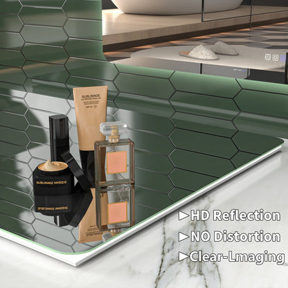 Brivaro 24" x 32" Backlit LED Bathroom Mirror with Nano-Tempered Glass, Anti-Fog, Dimmable, 3 Lighting Modes