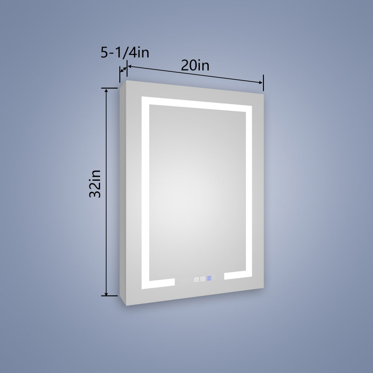 Bathroom Medicine Cabinet with Mirror and Lights 20" W x 32" H LED, Right Hinge - Boost-M2