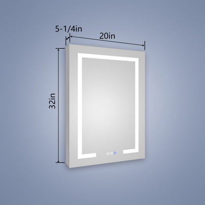 Bathroom Medicine Cabinet with Mirror and Lights 20" W x 32" H LED, Right Hinge - Boost-M2
