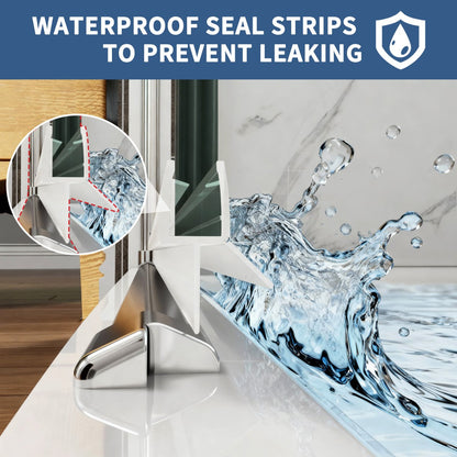 Adapt-E 34 in.W x 72 in.H Bifold Frameless Folding Glass Shower Doors,Chrome Finish,Pivot Swing Shower Doors,1/4 in.Fold Clear Glass