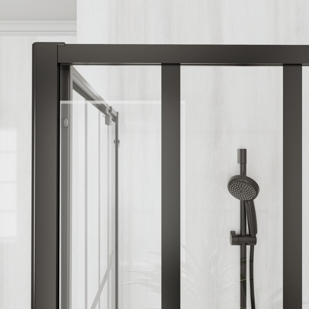 Haven-SP 36 in. W x 72 in. H Corner Shower Enclosure,6mm Clear Glass,Pivot Shower Doors,Brushed Nickel,Not Shower Base