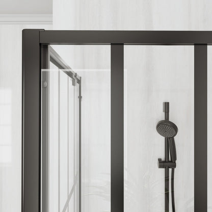 Haven-SP 36 in. W x 72 in. H Corner Shower Enclosure,6mm Clear Glass,Pivot Shower Doors,Brushed Nickel,Not Shower Base