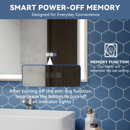 Verloar 30" W x 36" H Framed Lighted Bathroom Mirror,Dimmable,Anti Fog,Front-Lit Illumination,Brushed Nickel