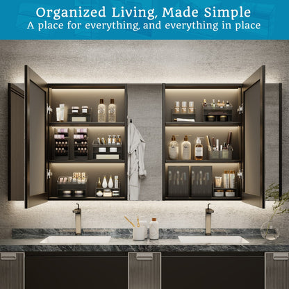Premium Collection (4 Organizers) – Acrylic Medicine Cabinet Organizer Set