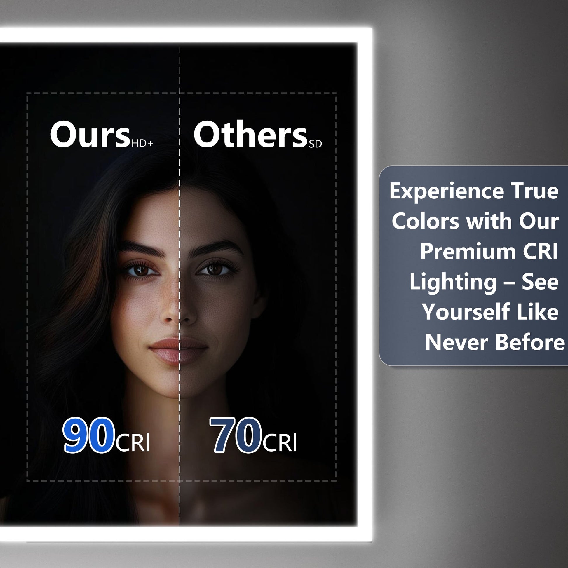 Rim 56" W x 30" H LED Lighted Medicine Cabinet Recessed or Surface with Mirrors - ExBriteUSA