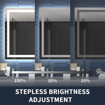 Apex-T 78" W x 36" H Lighted Bathroom Large Light Led Mirror,Anti Fog,Dimmable,Three Lighting Modes