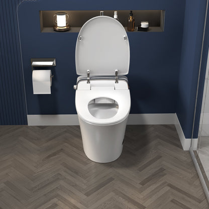 ExBrite Luxury Smart Toilet with Dryer,Warm Water,Elongated Bidet,Heated Seat,Remote Control,Night Light,Power Outage Flushing,Soft Close - ExBriteUSA