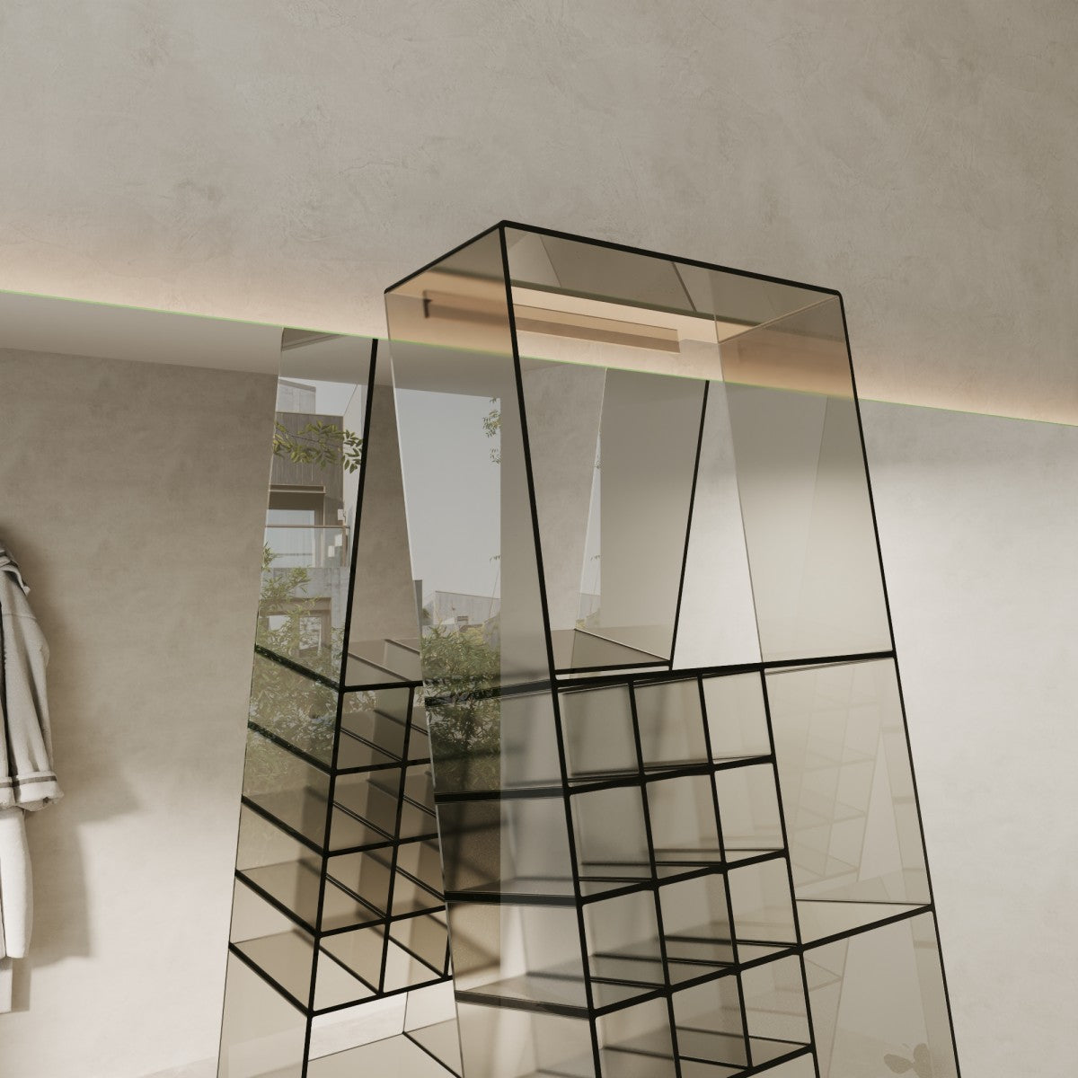 Premium Mirrored Bathroom Organizer Shelf – Elegant Storage for Beauty Essentials