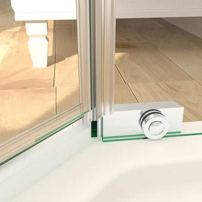 Prism Neo-Angle Frameless Shower Door 36 in. W x 72 in. H Corner Shower Enclosure,6mm Clear Glass,Pivot Shower Doors,Chrome,Not Base