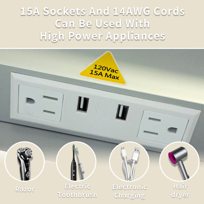 Ample 48" W x 36" H LED Lighted Chrome Medicine Cabinet with Mirror and Shelves for Bathroom Recessed or Surface Mount - ExBriteUSA