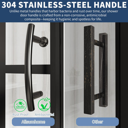 Haven-SP 36 in. W x 72 in. H Corner Shower Enclosure,6mm Clear Glass,Pivot Shower Doors,Brushed Nickel,Not Shower Base