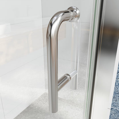 Classy 24-26" W x 72" H Pivot Shower Door,Chrome Install Clear Glass Shower Door