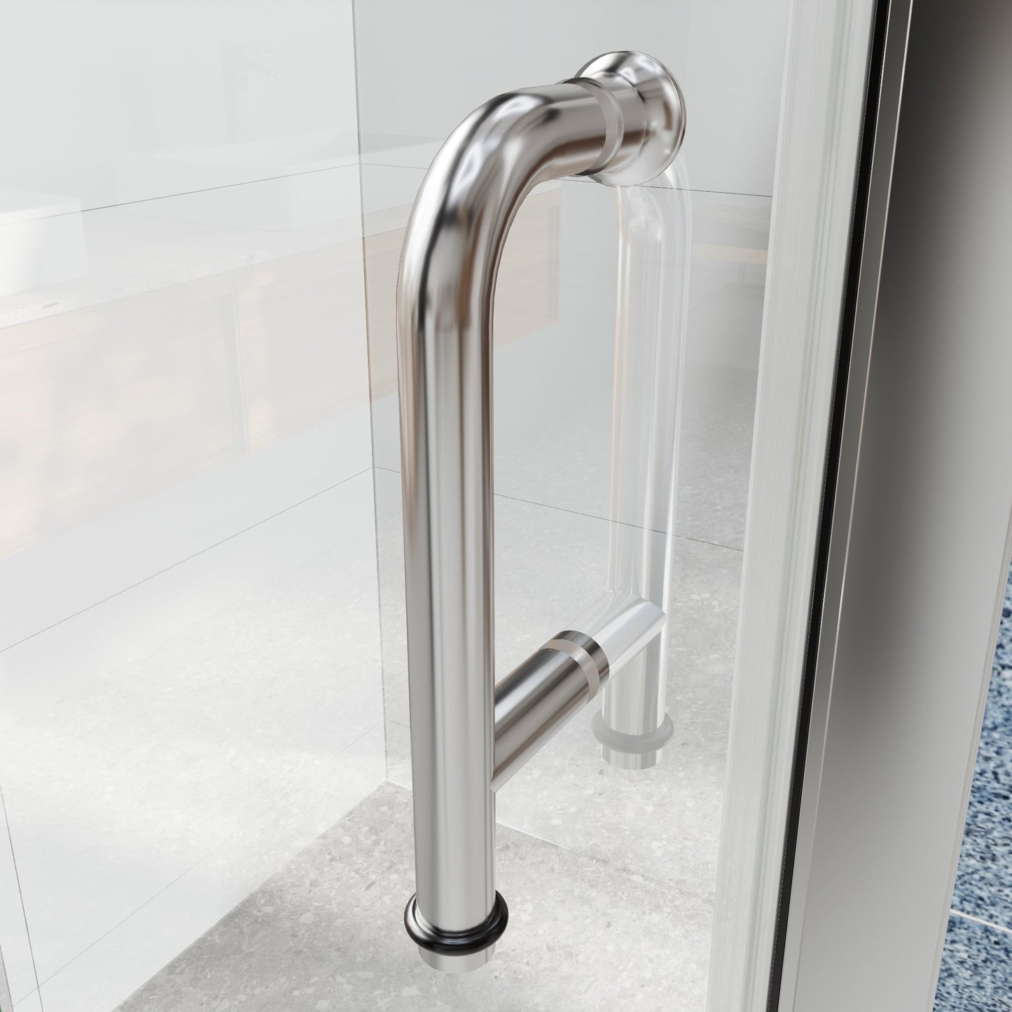 Adapt Allsumhome Bifold Shower Door 32-34 in.W x 72 in.H Pivot Swing Shower Doors,Chrome,Clear Tempered Shower Glass
