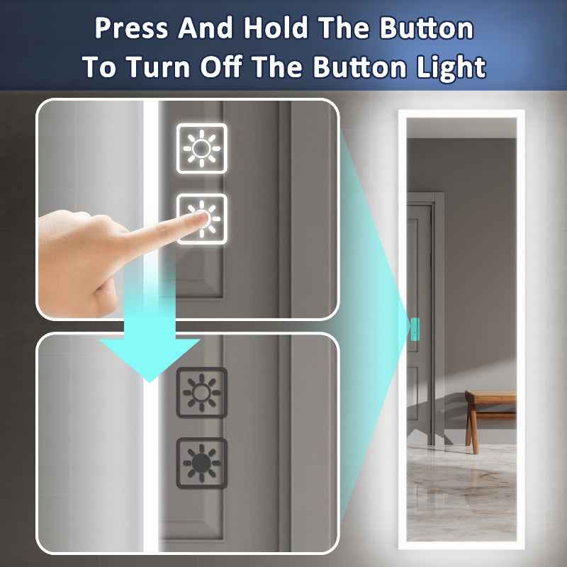 Allsum 20-1/8" x 70-1/8" Lighted Frameless Single Door Medicine Cabinet