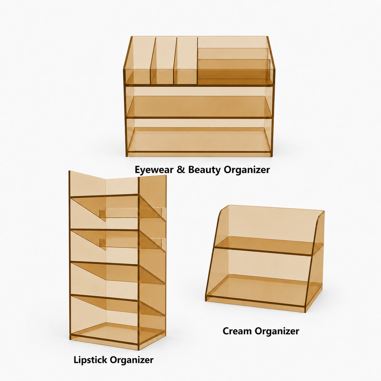 Essential Collection – Acrylic Medicine Cabinet Organizer System (3 Pieces)